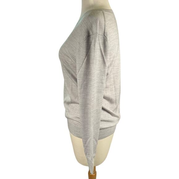 Banana Republic 100% Merino Wool V-Neck Sweater – Gray – Size Small – NWOT - Picture 7 of 10